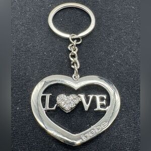 BEBE BAG CHARM Key Chain Heart Love Keychain NWOT
